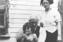 218: Mike Norman, his granddaughter Mame (Norman) Doyle, and her daughter Noreen, at Margaries Cove.  (1938) [courtesy of Betty (Carroll) Spurvey]  - Mike son of Thomas Norman &amp;amp; Anne Dunphy; Mame daughter of Garrett Norman &amp;amp; Bridget Whelan